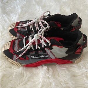 Dolce & Gabbana Red and Black NS1 Authentic Shoes
